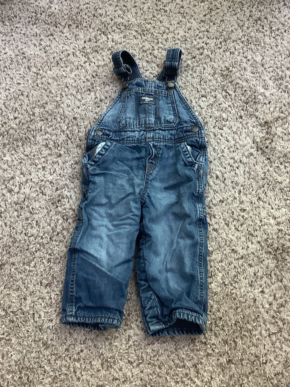 Osh Kosh denim overalls Size:18 months